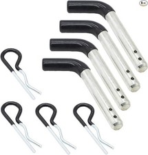 Trailer Towing Hitch Pin and Clip 5/8 inch Diameter fit 2 inch Receiver 4 Pack