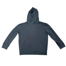 Monrow Hoodie Womens Medium Gray Terry Pullover Kangaroo Pocket Made In USA