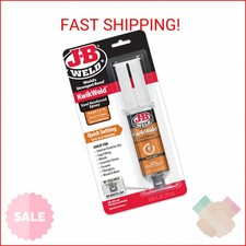 J-B Weld 50176 KwikWeld Steel Reinforced Epoxy Syringe - Dark Grey - 25 ml,Black