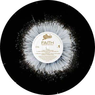 George Michael - Faith LP, BLACK WHITE SPLATTER 3000 COPIES ONLY NUMBERED