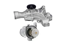 Water Pump + Thermostat w/ Housing & Gasket  for MERCEDES C63 CL63 E63 ML63 AMG