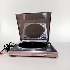 Denon DP-247 Fully Automatic Belt Drive Turntable, Silver, Dust Cover, 33/45
