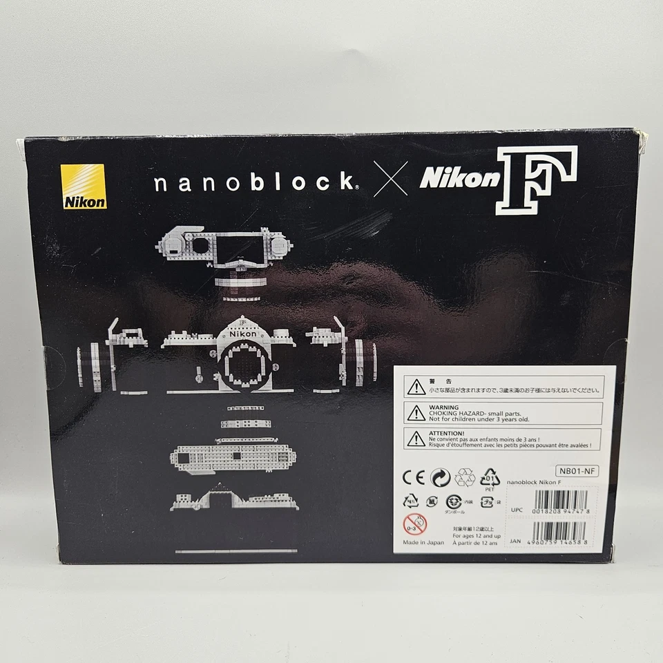 RARE Nanoblock Nikon F Camera NB01-NF Nano Block NEW USA SHIP - Image 2 of 2