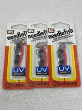 Lot Of 3 Luhr Jensen Size 2 Needlefish Wobbler Spoon UV Bright Flo 1051-002-1602