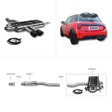 Bastuck Komplettanlage - Mini F66 Cooper S (ohne Cabrio)