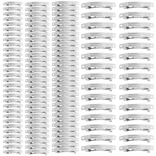 Framendino, 120 Pack Blank DIY Metal French Barrette Hair Clips Snap Alligator 