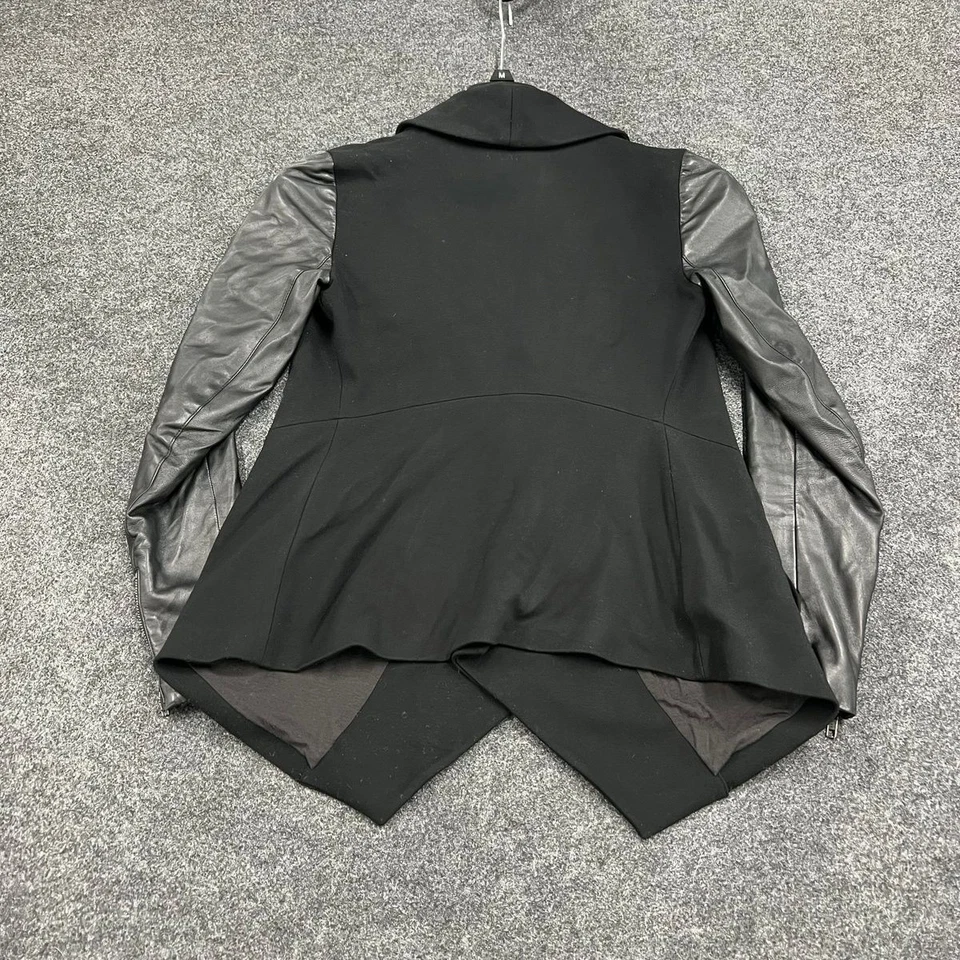 Chaqueta manga cuero THEORY Laura para mujer talla P negra Foto 2 de 4