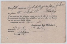 Baden 1846 Vorphila gedruckter Postschein aus Dinglingen 175