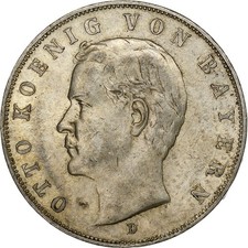 [#1116232] Coin, German States, BAVARIA, Otto, 3 Mark, 1911, Munich, AU, Sil, ve