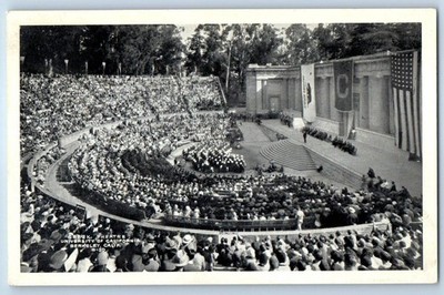 1940 Berkeley California CA Vintage Postcard Greek Theatre University View Stage