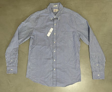 J. Crew Slim Secret Wash Cotton Poplin Shirt Blue Striped Oxford Size M BNWT