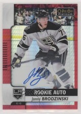 2017-18 O-Pee-Chee Platinum Rookie Autos Red Prism /50 Jonny Brodzinski Auto 0q5