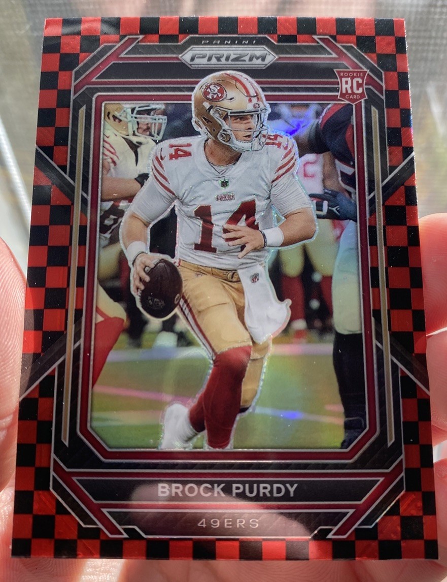 2022 Panini Prizm - Rookies Brock Purdy #353 Black & Red Checker Prizm (RC)