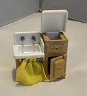 1980 Mattel "The Littles" Dollhouse Kitchen Sink & Ice Box — photo 1