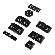 Window Switch Button Trim Cover Sticker Interior Door Armrest Window Lift Black