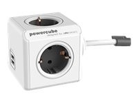 Allocacoc 1406GY/DEEUPC 1.5m Type F Grey White 4 AC PowerCube Outlet(s)
