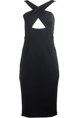 CUSHNIE ET OCHS CUTOUT STRETCH SCUBA KLEID US 4 UK 8