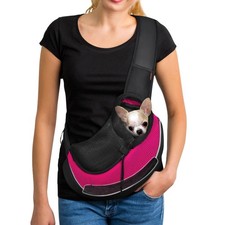 Pet Sling Carrier for 5-9 lbs Small Dogs Cats Hands-Free Puppy Carrier wi...