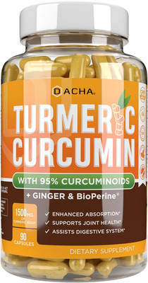DACHA Tumeric Curcumin Supplement - 1500mg Joint Support Supplements Turmeric wi