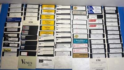   Huge Vintage IBM PC 5.25  Floppy Disk Software Lot 107pc MS-DOS Games