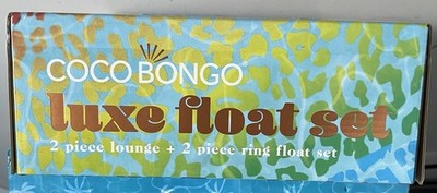 CoCo Bongo Luxe Float Set. 4 Piece Set. Brand New In Box. 2 Lounge/2 Rings.