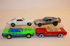 Four (4) Vintage 1960's - 1980's Matchbox Lesney / Hot Wheels Ford Mustang Cars