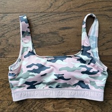 Victoria  s Secret Pink Sports Bra Camouflage Ultimate Lightly Lined Size M