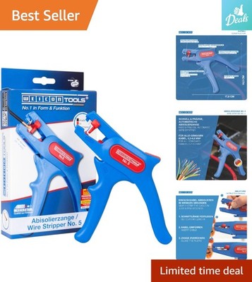 Automatic Wire Stripper No. 5 with Side Cutter, Precise 0.2-6mm² Stripping