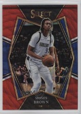 2021-22 Panini Select Premier Level Red Wave Prizm Moses Brown #177 18fx