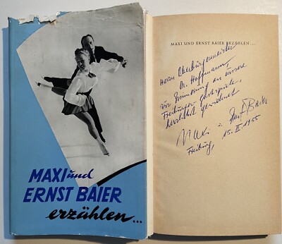Maxi + Ernst Baier signed gold Olympic signature signature autograph signed