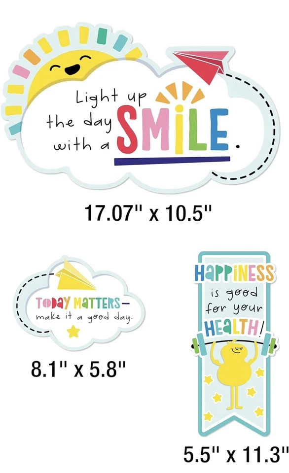 Carson Dellosa Happy Place Motivational Mini Bulletin Board Set - Image 3 of 4