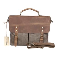 Fafada Canvas Leather 15 Inch Laptop Bag Retro Tablet Case Messenger Bag A Fafada Canvas Leather 15 Inch Laptop Bag Retro Tablet Case Messenger Bag A