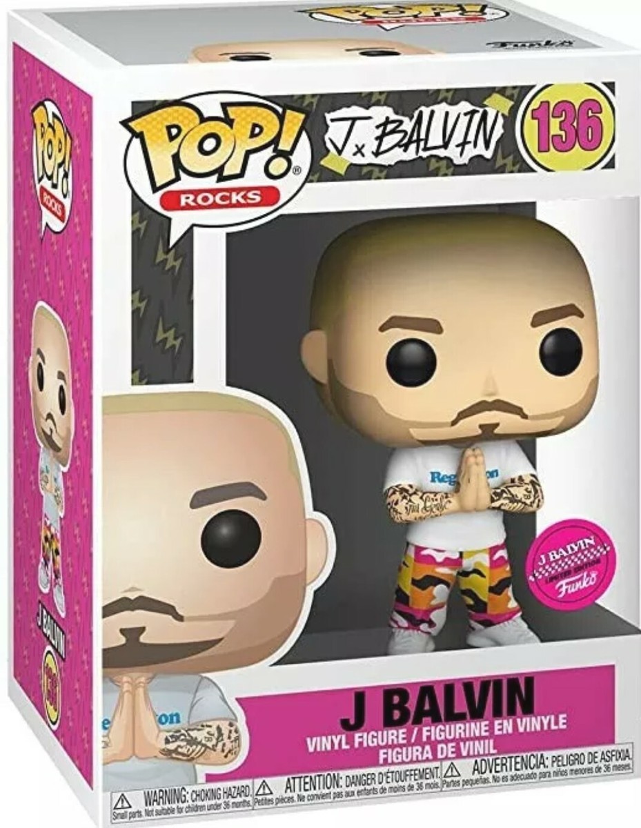 J BALVIN YELLOW HAIR EXCLUSIVE FUNKO POP! MINT! RARE LIMITED