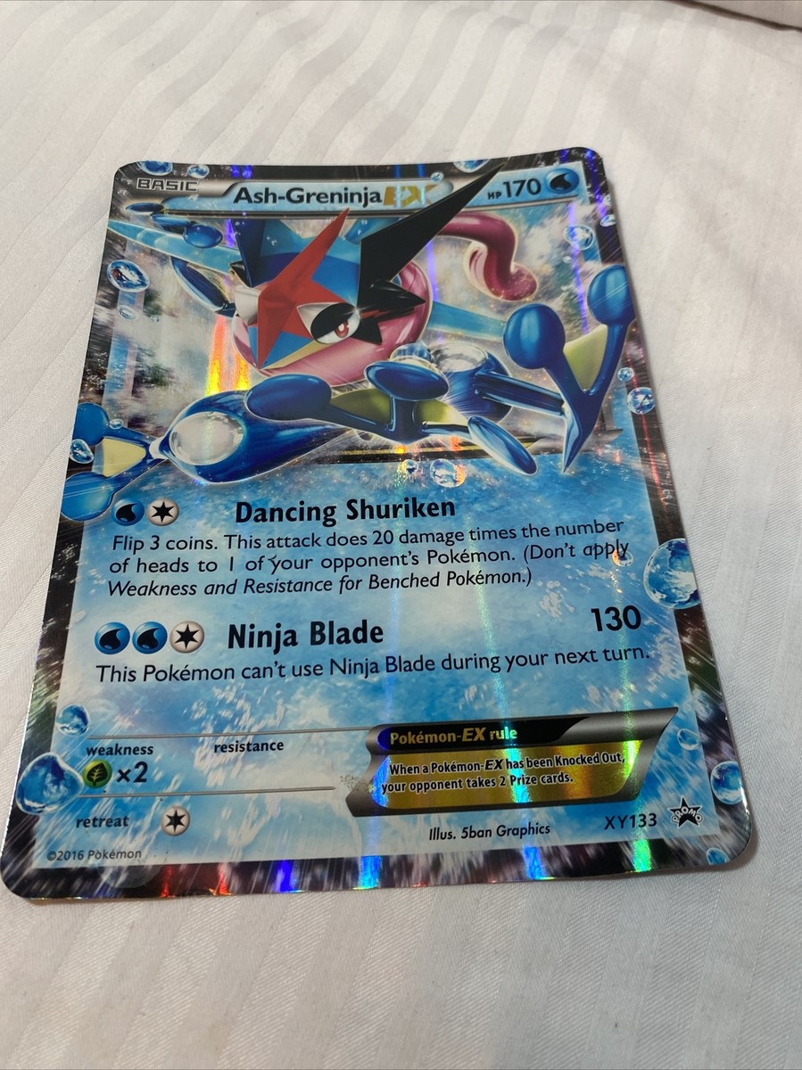 Pokemon Ash-Greninja Promo XY133 Card 2016 MP Black Star | JUMBO