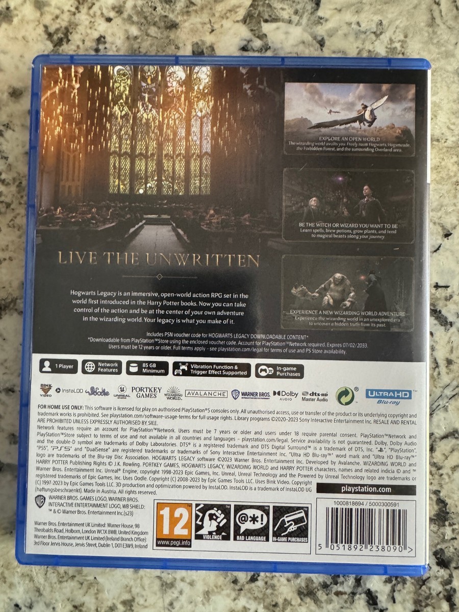 Hogwarts Legacy PS5 Open box broken case item Harry Potter