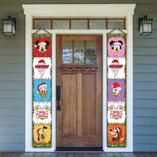 Mickey Mouse And Friends Merry Christmas Happy Xmas Holiday Door Banner