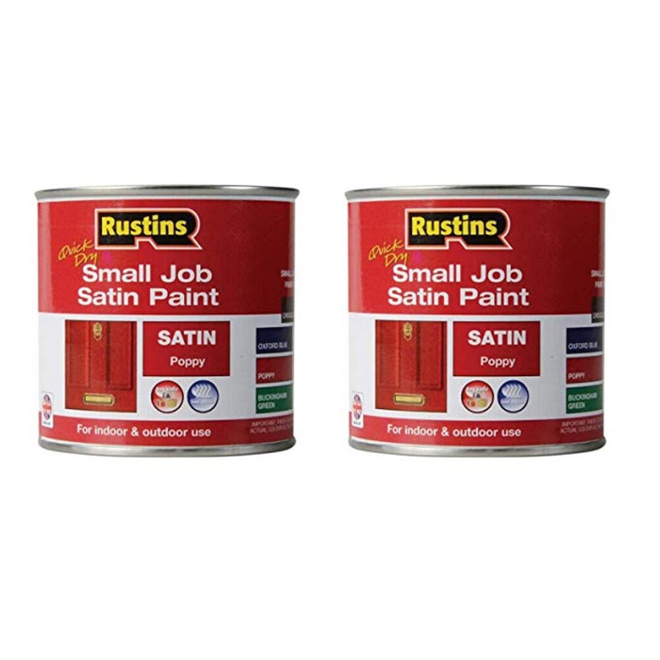 Rustins Small Job Gloss & Satin Colour Paint Indoor & Outdoor Use For