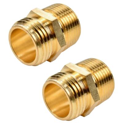 Paquete de 2 conectores macho GHT de 3/4 pulgadas a NPT de 3/4 pulgadas