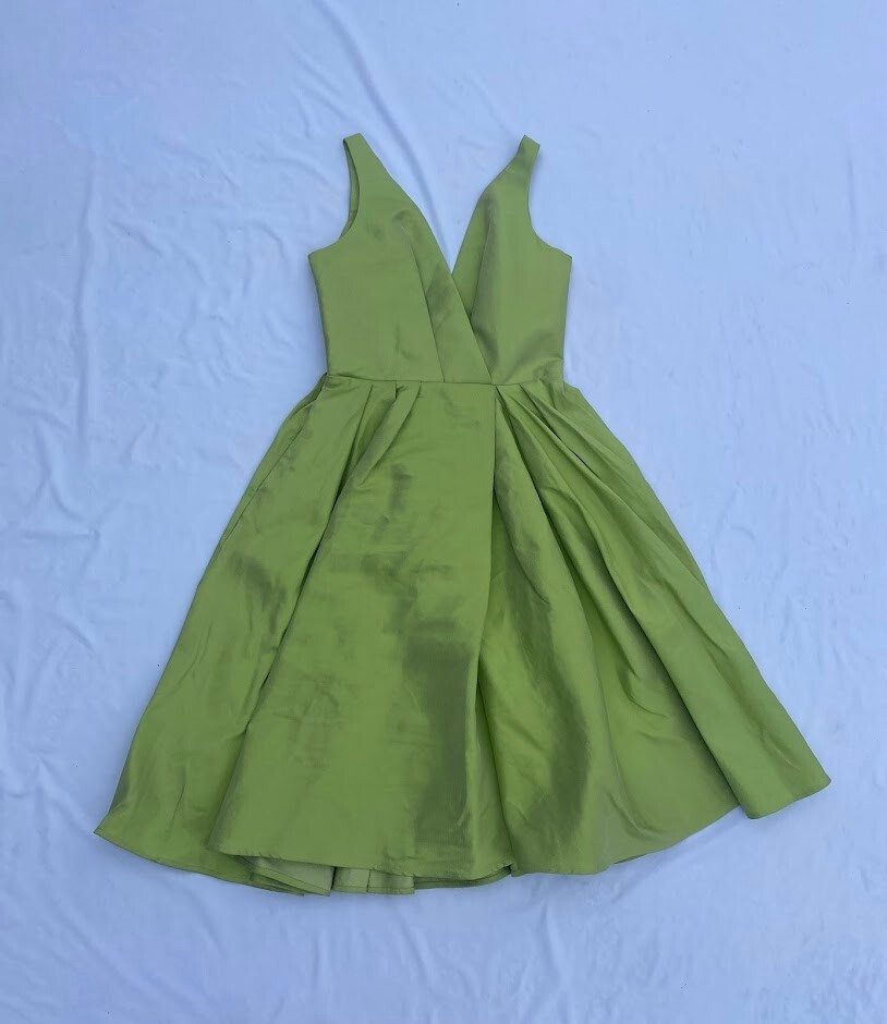 adolfo dominguez green dress Silk mini dress Adolfo Dominguez Green size 40 FR in Silk