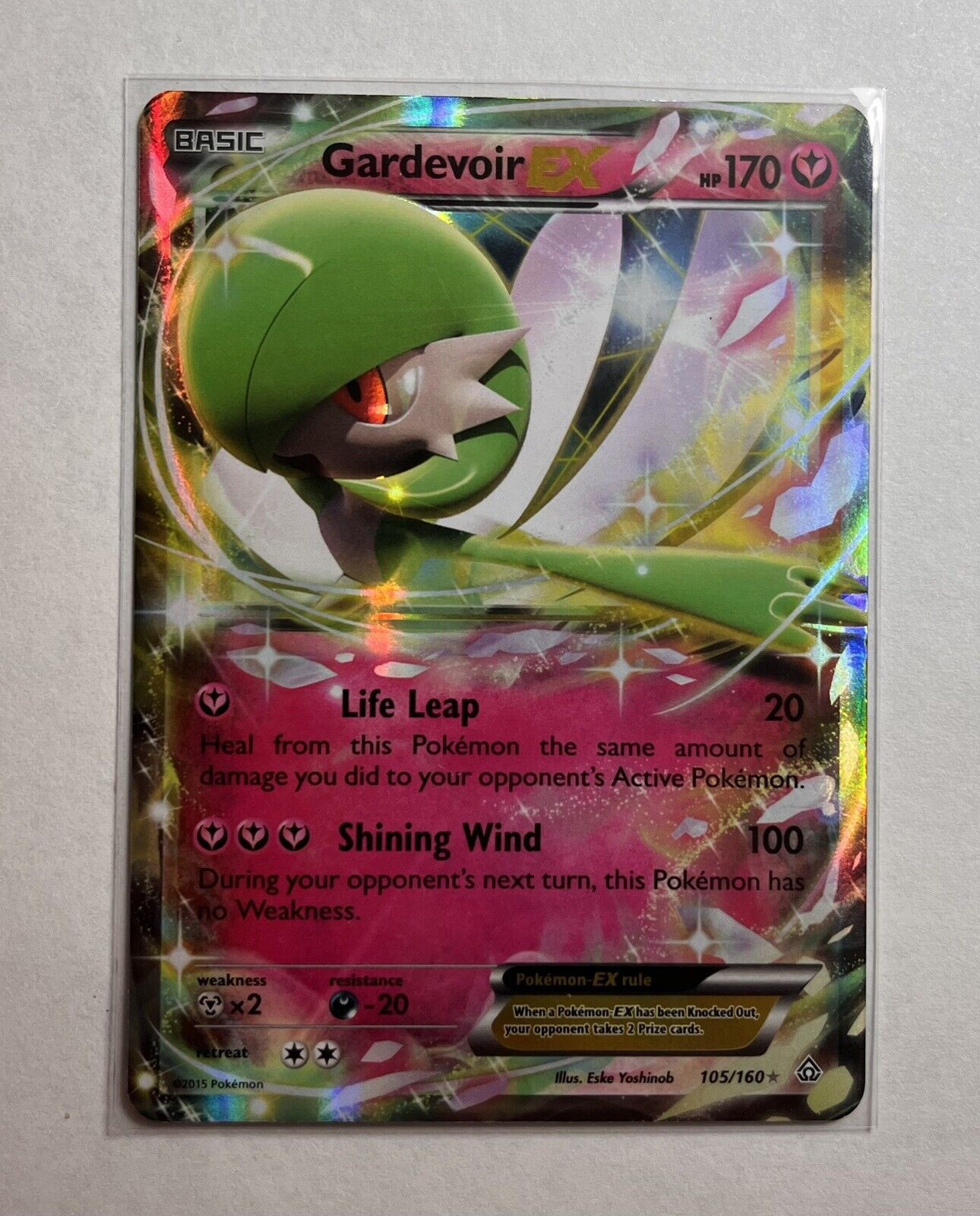 Gardevoir Ex 170pv 105/160 XY Primo Shock Pokemon Card Ultra Rare