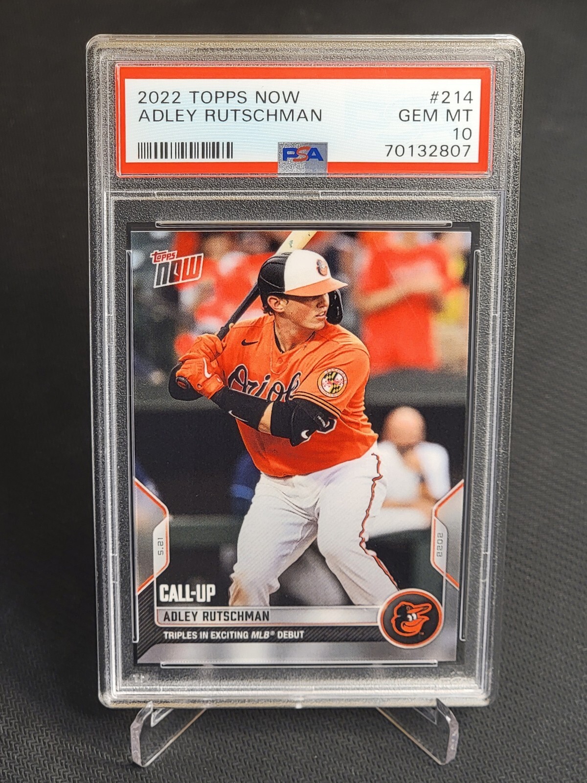 2022 Topps Now ADLEY RUTSCHMAN Call-Up #214 PSA 10 Orioles