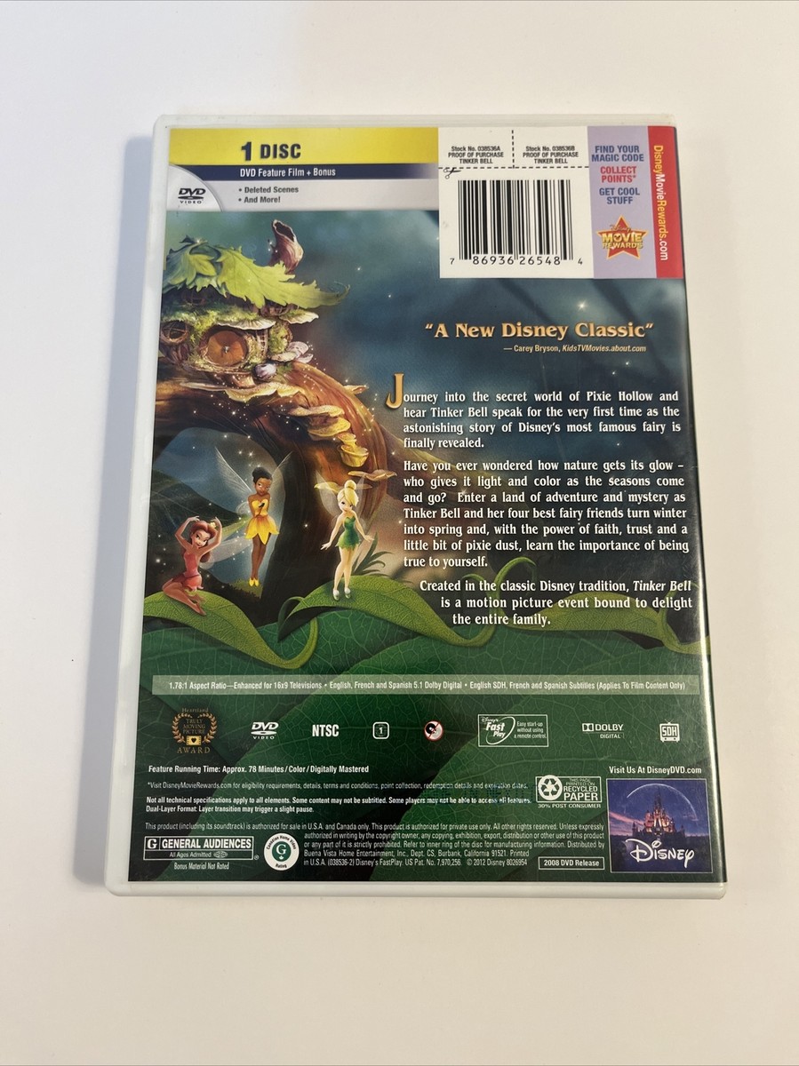 Disney Tinker Bell DVD | eBay