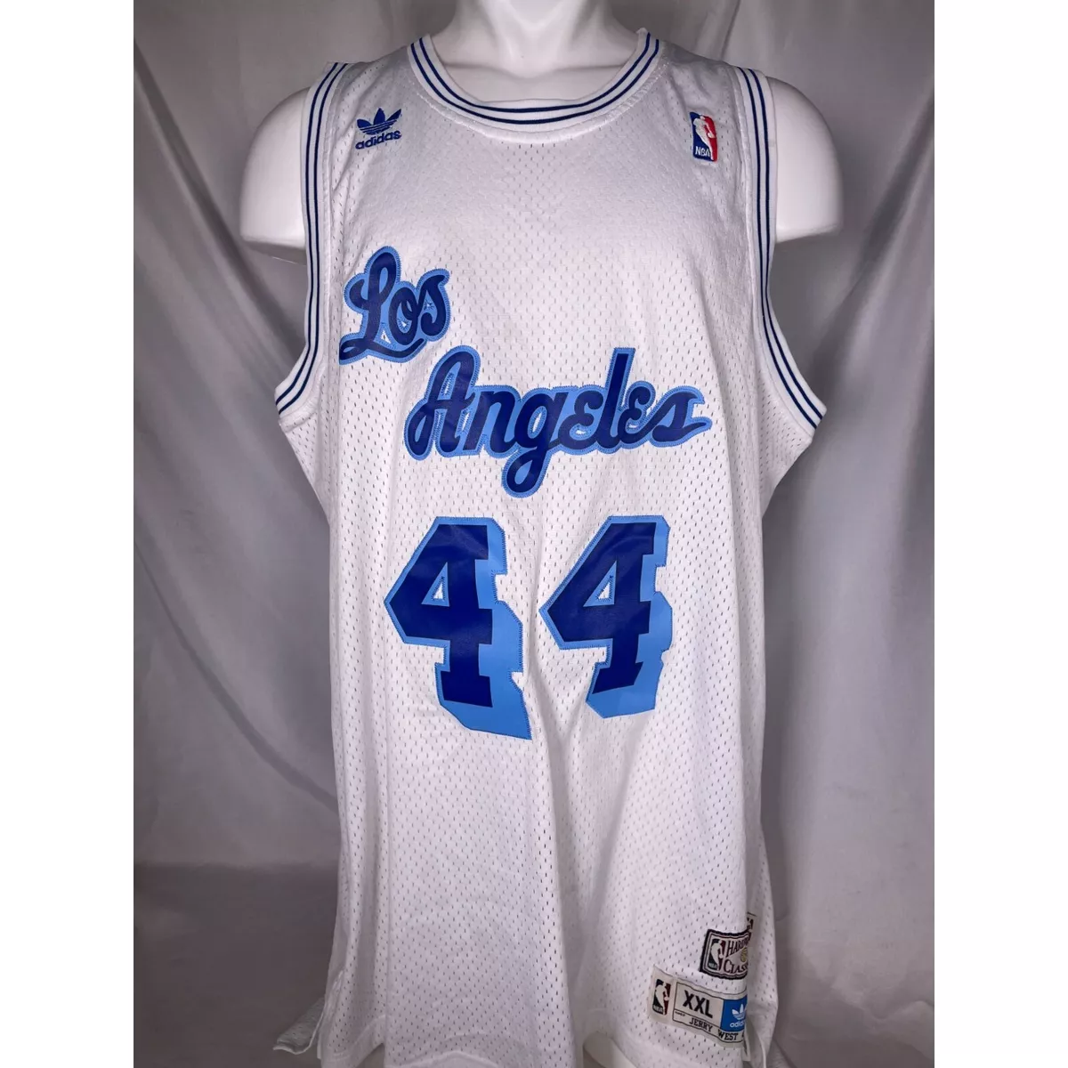 Men 44 Jerry West Jersey White Los Angeles Lakers Jersey Authentic