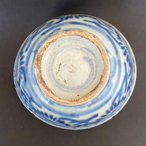 Ming Dynasty 17th C. Blue & White Swatow / Zhangzhou Ware Porcelain Bowl China - Picture 7 of 10