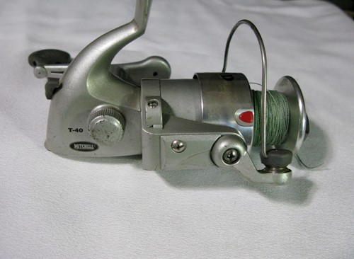 Mitchell Triad T-40 Spinning Reel, R/L, 3 BB's, 5.0:1, 175yds/10lb - VGUC* - Picture 7 of 9