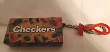 Checkers Keychain Basic Fun Hasbro Mini Boardgame 2000