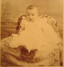 Victorian Antique Cabinet Card Photo of a Young Baby Infant Child