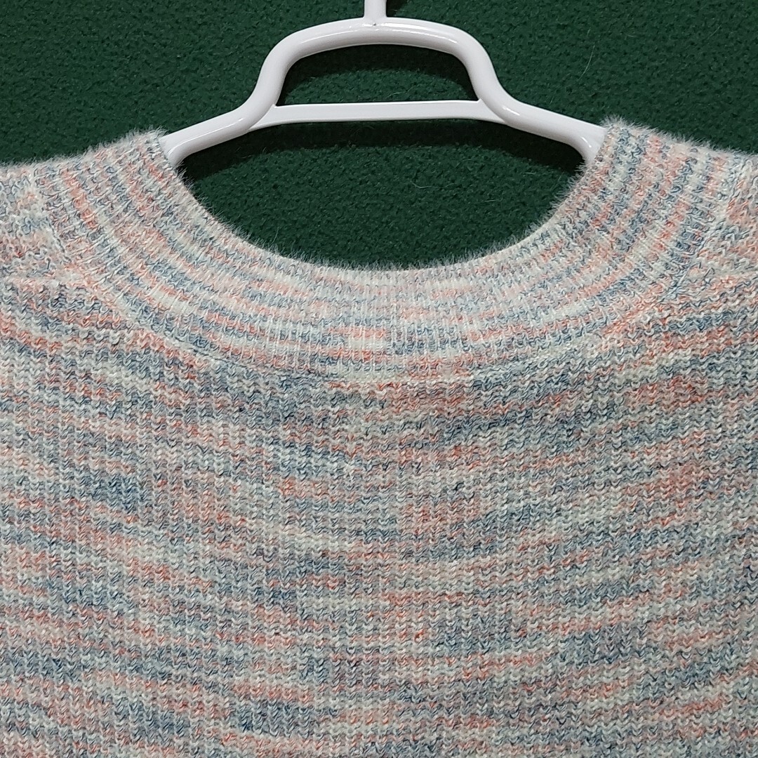 BDG Women's Small sleeveless loose sweater crochet fuzzy knit colorful sweater