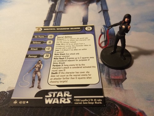 Star Wars Miniatures Bounty Hunters 40 Mistryl Shadow Guard