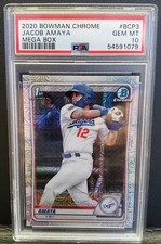 2020 Bowman Chrome Jacob Amaya 1st Mojo Refractor PSA Gem Mint 10  LOW POP